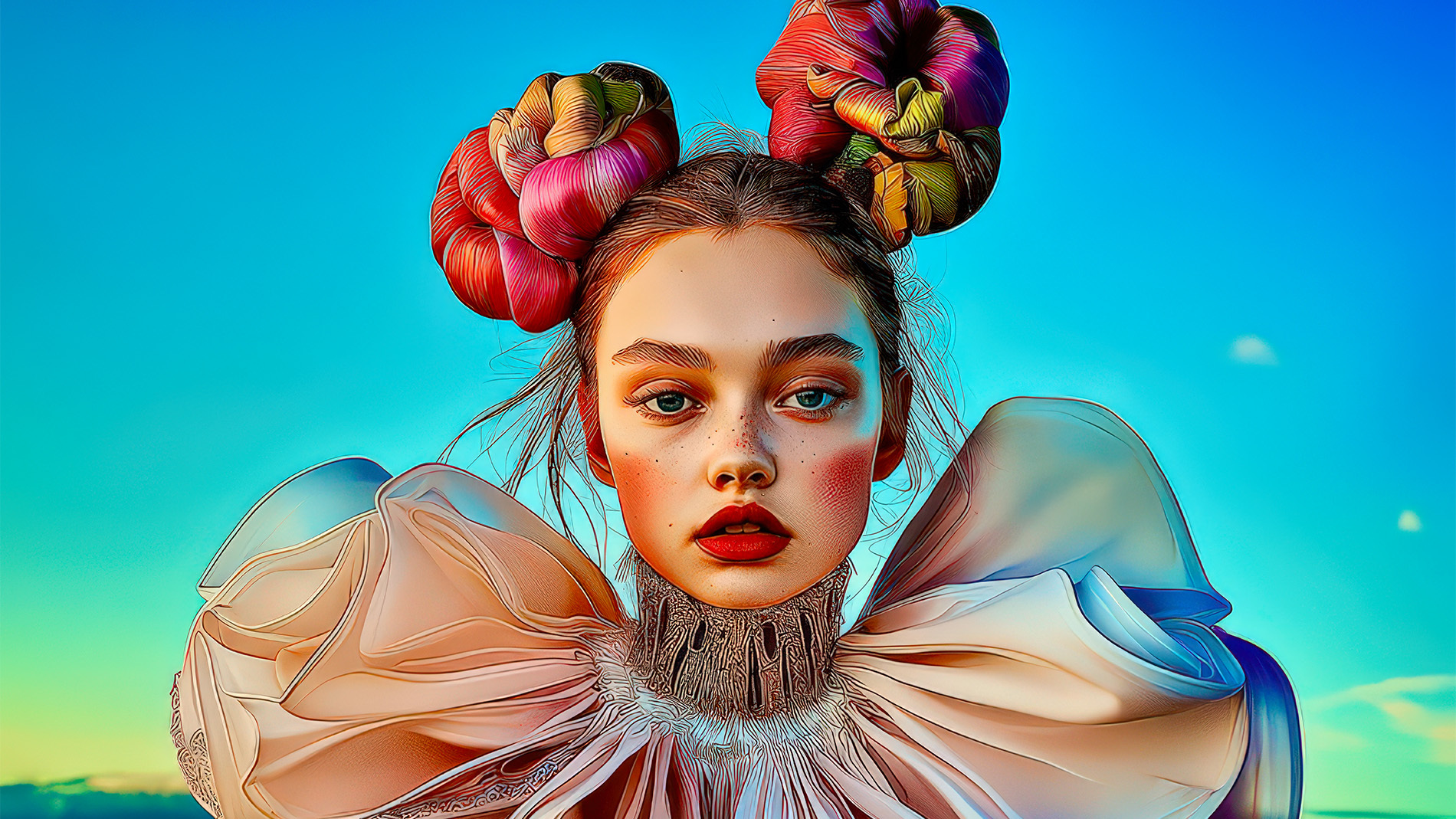 Visitors exploring fabric samples and innovative textile designs at the 'Scientism' booth during Texworld Los Angeles, showcasing scientific influences in fashion and materials